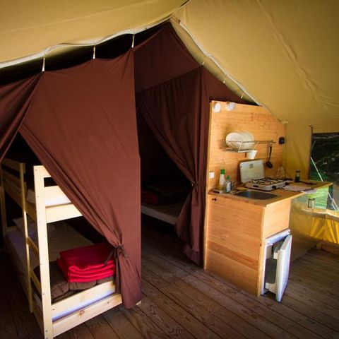 Tente en toile et en bois 5 personnes - Safari
