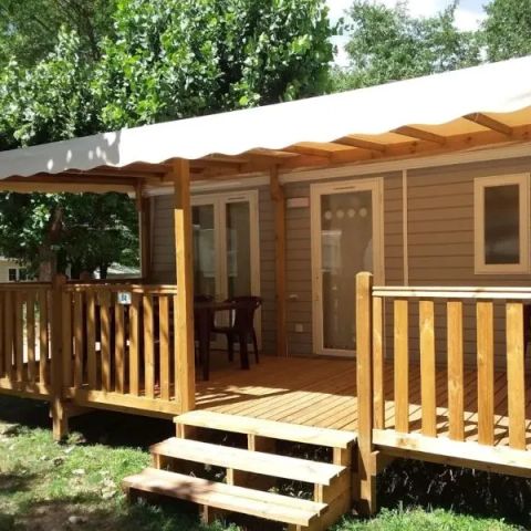 Mobilheim 6 personen - Mobil Home Aqua 2 Zimmer 4/6 Personen Halbüberdachte Terrasse