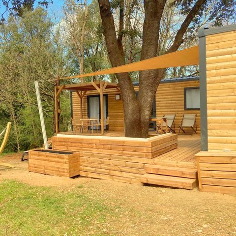 Mobilhome 8 personas - Cabaña Sunêlia Luxe con jacuzzi y - 4 camas