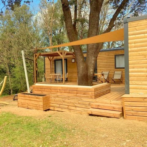 Mobilhome 8 personnes - Lodge Sunêlia Luxe avec jacuzzi - 4 chambres
