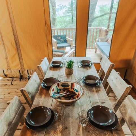 Canvas and wooden tent 5 persons - Lodge Prestige Plus Tent 2 Bedrooms - 5 Pers