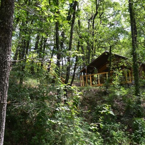Tente en toile et en bois 4 personnes - Bamburi - 16 m² + terrasse 12 m²