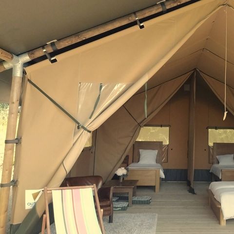 Safaritent 4 personen - Lodge Chrysalide - 35 m² + 15 m² terras