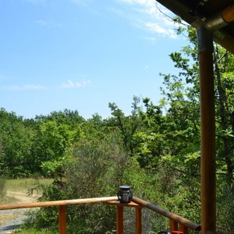 Tente en toile et en bois 5 personnes - Lodge Meru - 35 m² + terrasse 15 m²