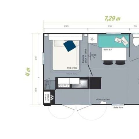 MOBILHOME 6 personnes - CONFORT