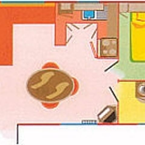 CASA MOBILE 5 persone - Résidence LOUISIANE Confort 2 camere con terrazza coperta + TV