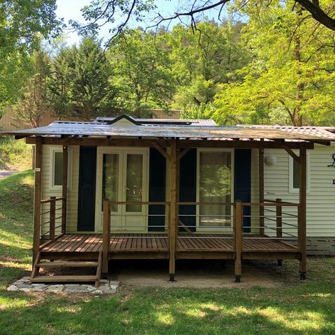 Mobilheim 5 personen - Residenz LOUISIANE Komfort 2 Zimmer mit überdachter Terrasse + TV