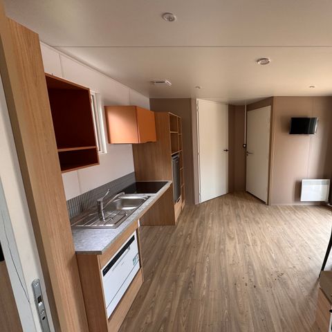 Mobilheim 4 personen - NEW // Residenz LOUISIANE PMR Komfort 2 Zimmer + halbüberdachte Terrasse + TV