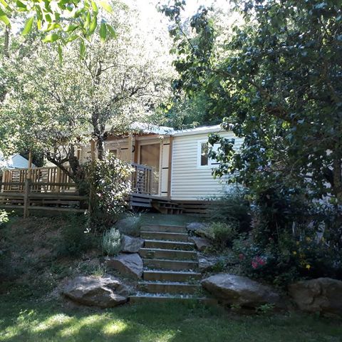 Mobilheim 6 personen - Residenz LOUISIANE Komfort 3 Zimmer + Halbüberdachte Terrasse + TV