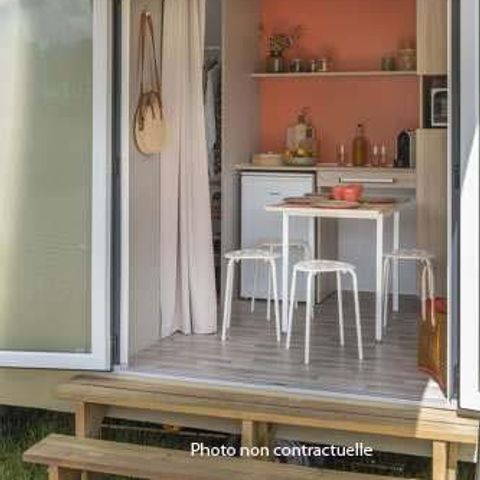 Tent van canvas en hout 5 personen - Coco Sweet (2 kamers + XXL luifel)
