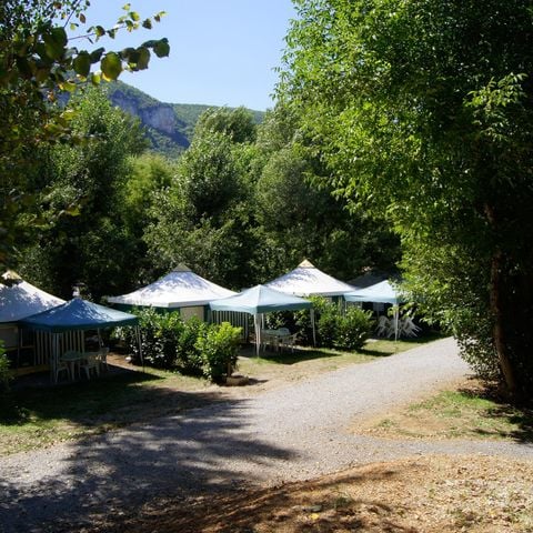TIENDA DE LONA Y MADERA 4 personas - Bengalí (2 salas)