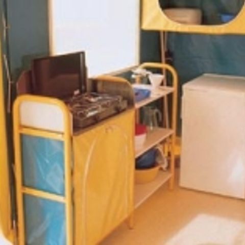 TIENDA DE LONA Y MADERA 4 personas - Bengalí (2 salas)