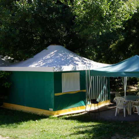 TIENDA DE LONA Y MADERA 4 personas - Bengalí (2 salas)