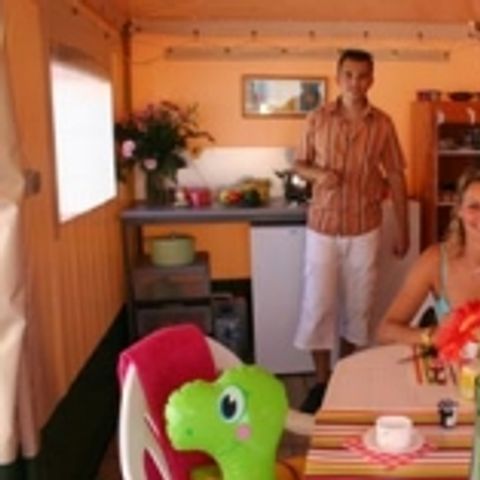Tent van canvas en hout 6 personen - Cyrus (2 kamers)