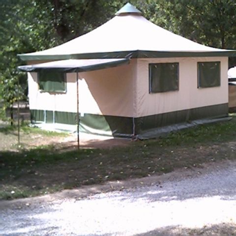 Tent van canvas en hout 6 personen - Cyrus (2 kamers)