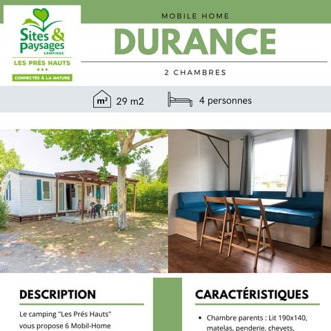 Mobile home 4 persons - DURANCE
