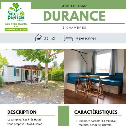 MOBILHOME 4 personnes - DURANCE