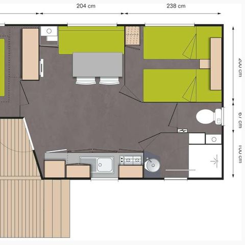 BUNGALOW 4 personnes - JABRON
