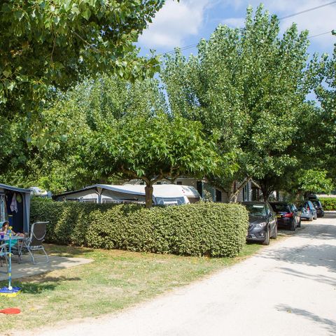 STAANPLAATS - Klassiek: tent, caravan of camper + 1 voertuig + elektriciteit