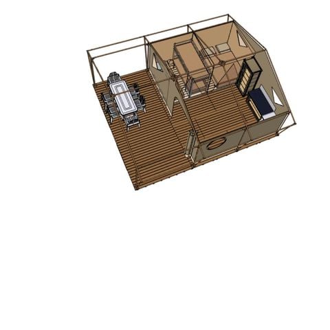 BUNGALOW DE LONA 5 personas - Estándar 2 habitaciones Canadá - sin baño