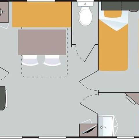 Mobile home 4 persons - 2 bedrooms Riviera Confort - air conditioning