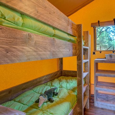 Canvas and wooden tent 6 persons - PREMIUM LODGE WOOD and ROOF