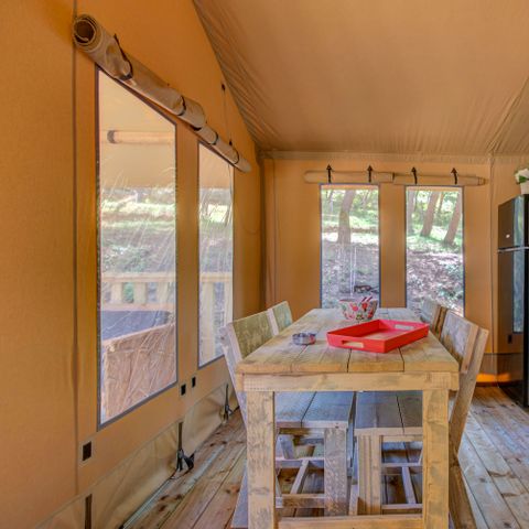 TENTE TOILE ET BOIS 6 personnes - LODGE PREMIUM BOIS et TOILE