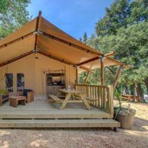 Canvas and wooden tent 4 persons - Lodge Prémium 4 persons