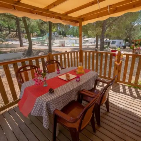 Stacaravan 4 personen - Stacaravan Aqua 2 bed 4 pers Terras Half Overdekt