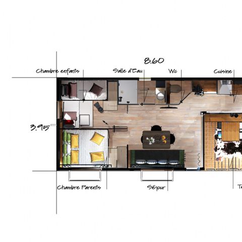 CHALET 5 people - Bohemian cottage