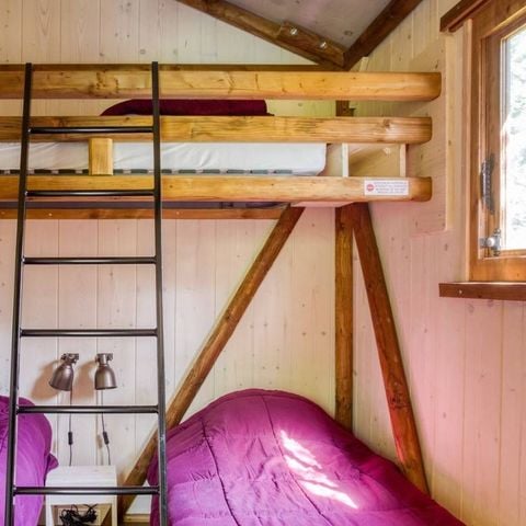 TENTE TOILE ET BOIS 5 personnes - CABANE LODGE 2 chambres
