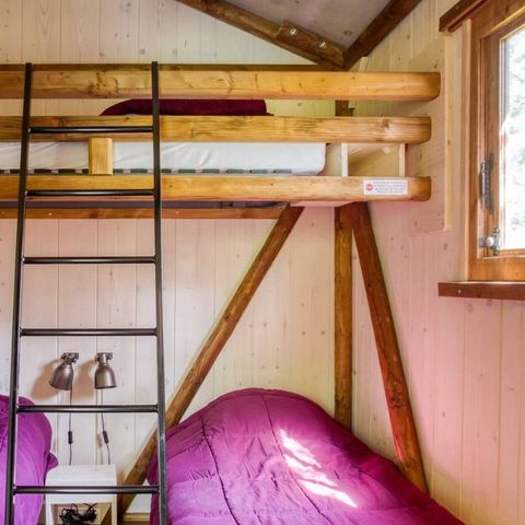 TIENDA DE LONA Y MADERA 5 personas - CABANE LODGE 2 habitaciones