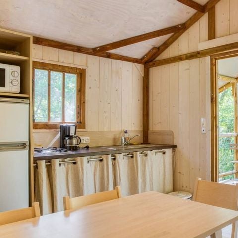 TENTE TOILE ET BOIS 5 personnes - CABANE LODGE 2 chambres