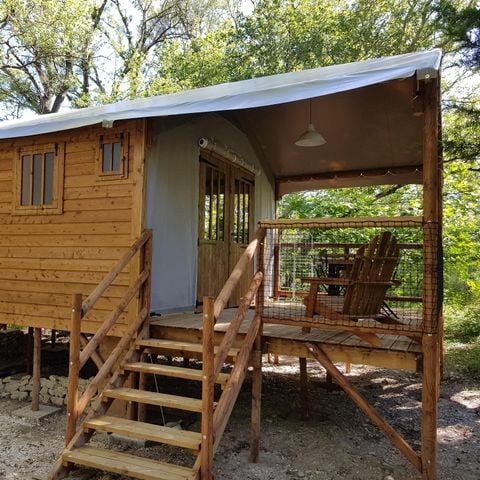 TENTE TOILE ET BOIS 5 personnes - CABANE LODGE 2 chambres