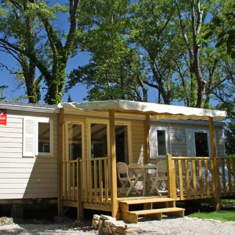 Mobile home 6 persons - Comfort mobile-home 33m² 3 bedrooms - semi-covered terrace - air-conditioning 6 pers