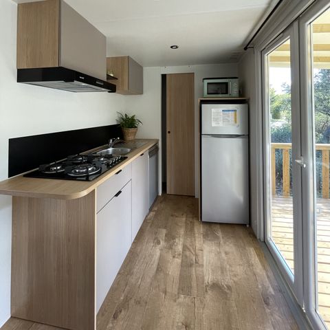 Mobile home 4 persons - Premium 29 m² 2 bedrooms semi-covered terrace + air conditioning + LV L