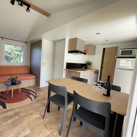 Mobile home 4 persons - Premium 29 m² 2 bedrooms semi-covered terrace + air conditioning + LV L