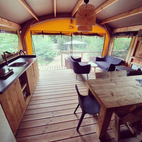 Lodge 4 persons - Lodge Château 32m² - 2 bedrooms - Spa - kitchen - shower room