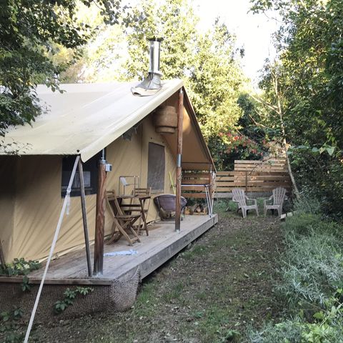 Lodge 4 personen - Lodge Ruisseau 28m² - 2 Schlafzimmer - Spa - Küche - Duschraum