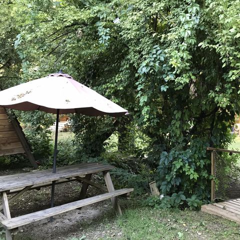 Lodge 4 personen - Lodge Ruisseau 28m² - 2 Schlafzimmer - Spa - Küche - Duschraum