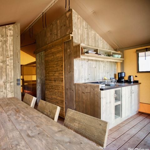 Lodge 6 personen - Lodge Jasmin 34m² - 3 Schlafzimmer - Küche - Duschraum