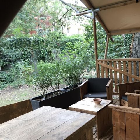 ALBERGUE 6 personas - Lodge Prairie 30m² + 15m² entresuelo - 2 habitaciones - cocina-spa - cuarto de ducha