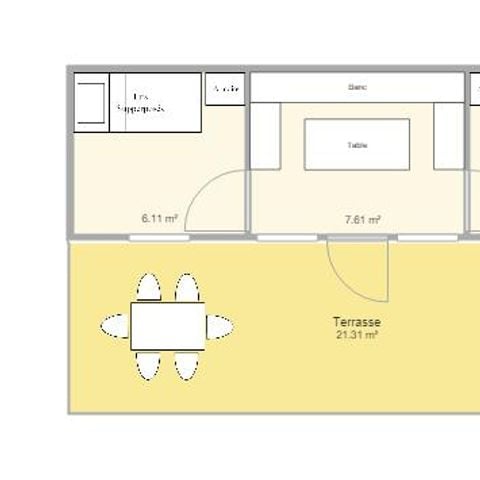 Chalet 4 persons - Chalet Nature, no sanitary facilities