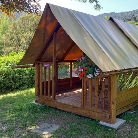 Canvas and wooden tent 2 persons - Cyclo Tent Lodge, no sanitary facilities, no kitchen