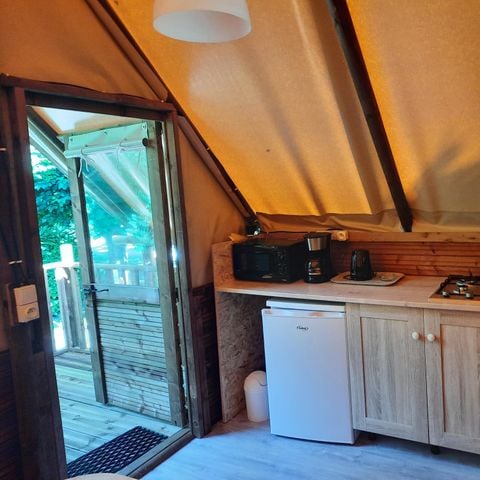 Canvas and wooden tent 5 persons - Amazone Lodge, no sanitary facilities
