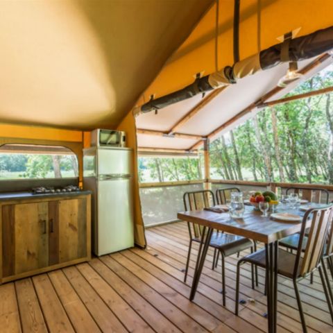 CANVAS AND WOOD TENT 5 people - Safari Nature Lodge (without sanitary facilities)