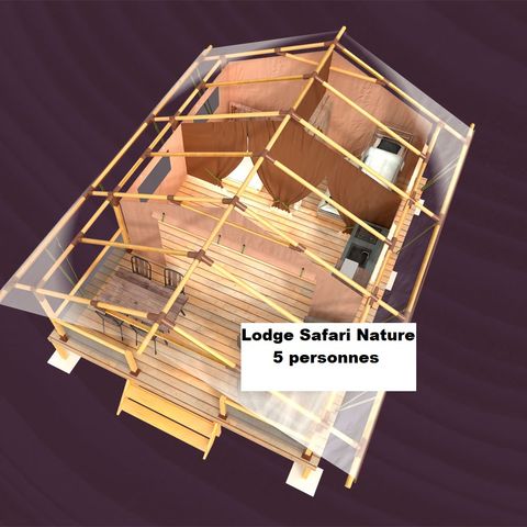 SafariZelt 5 Personen - Lodge Safari Nature (ohne Sanitäranlagen)