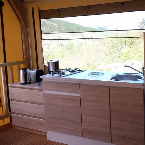 CANVAS AND WOOD TENT 5 people - Toilé Nature Luxe 32m² - Jacuzzi - 4 adults + 1 child