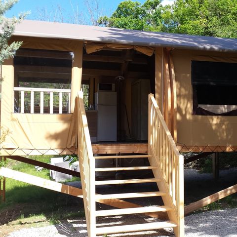 TENDA IN TELA E LEGNO 5 persone - Toilé Nature Luxe 32m² - Jacuzzi - 4 adulti + 1 bambino