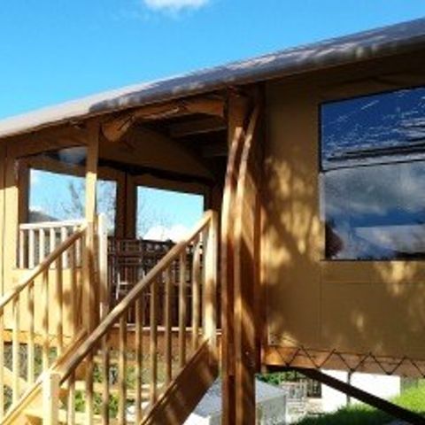 SafariZelt 5 Personen - Toilé Nature Luxe 32m² - Jacuzzi - 4 ad + 1 enf